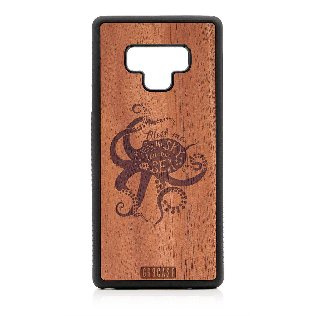 Meet Me Where The Sky Touches The Sea (Octopus) Design Wood Case For Samsung Galaxy Note 9