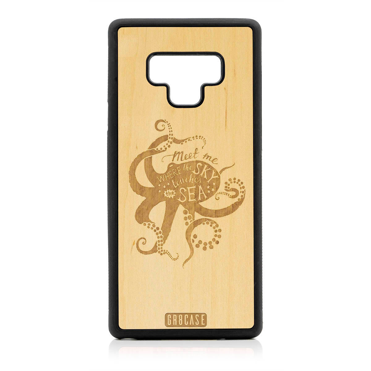 Meet Me Where The Sky Touches The Sea (Octopus) Design Wood Case For Samsung Galaxy Note 9
