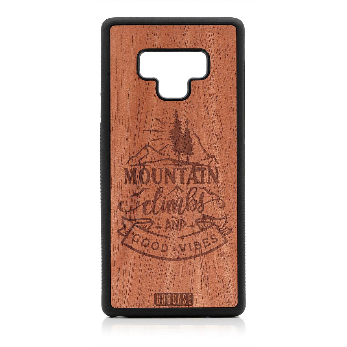 Mountain Climbs And Good Vibes Design Wood Case Samsung Galaxy Note 9 by GR8CASE
