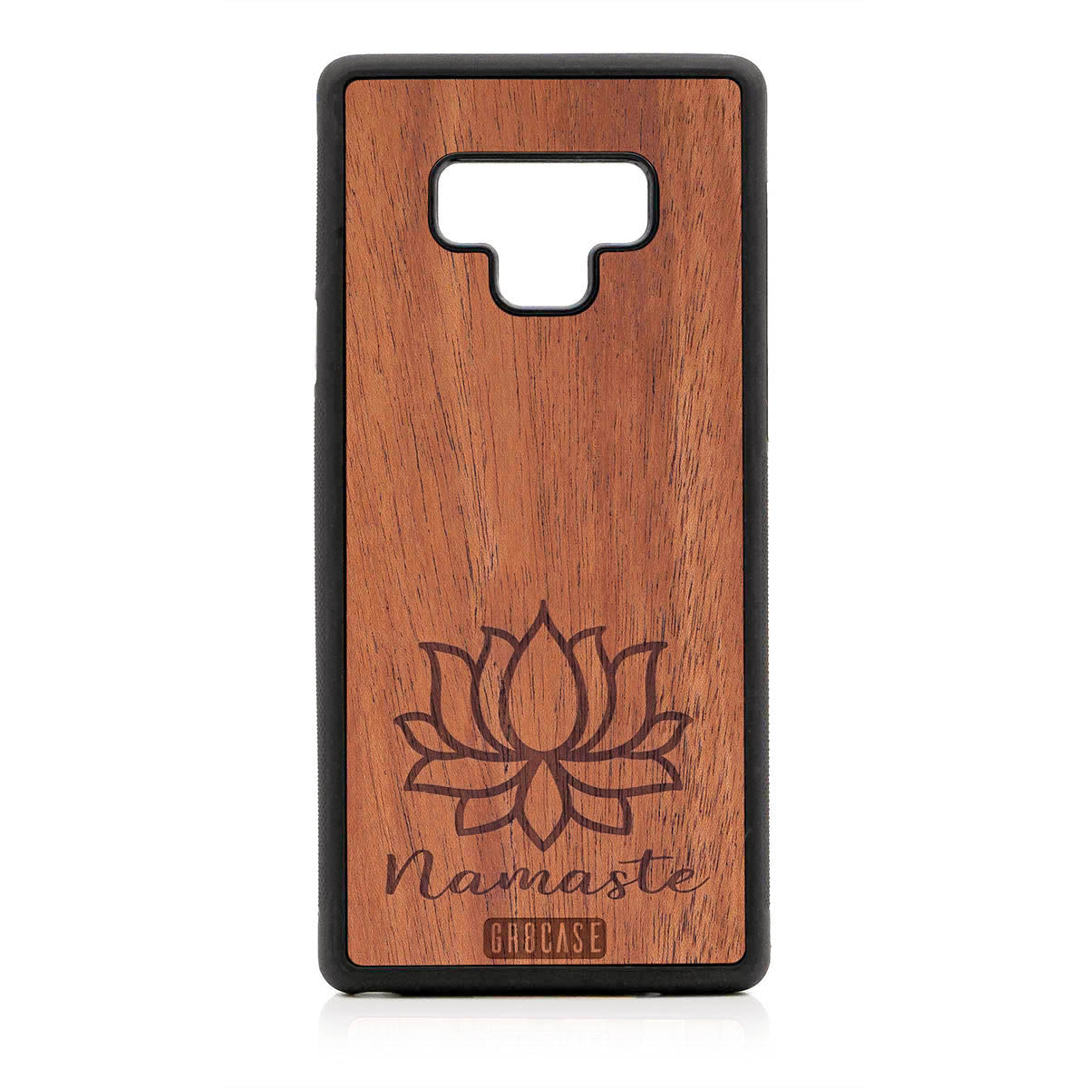 Namaste (Lotus Flower) Design Wood Case For Samsung Galaxy Note 9