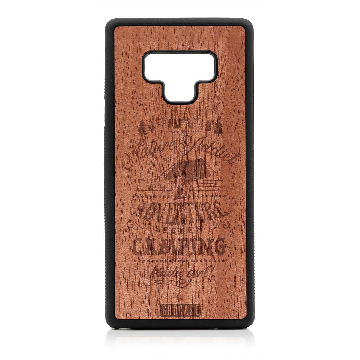 I'm A Nature Addict Adventure Seeker Camping Kinda Girl Design Wood Case Samsung Galaxy Note 9 by GR8CASE