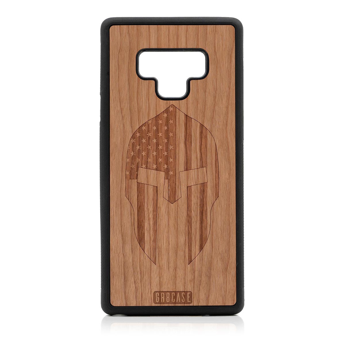 USA Spartan Helmet Design Wood Case Samsung Galaxy Note 9