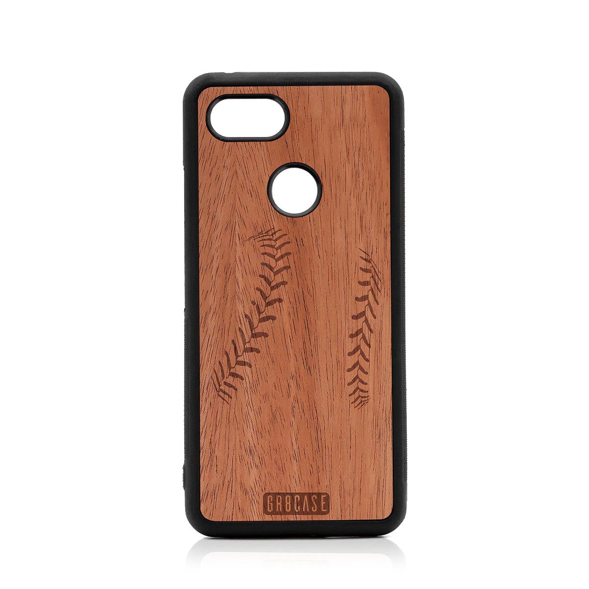 Baseball Stitches Design Wood Case For Google Pixel 3 by GR8CASE