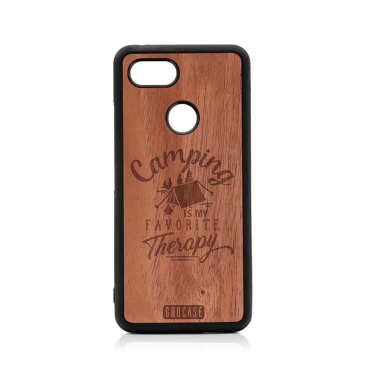 Camping Is My Favorite Therapy Design Wood Case For Google Pixel 3 by GR8CASE