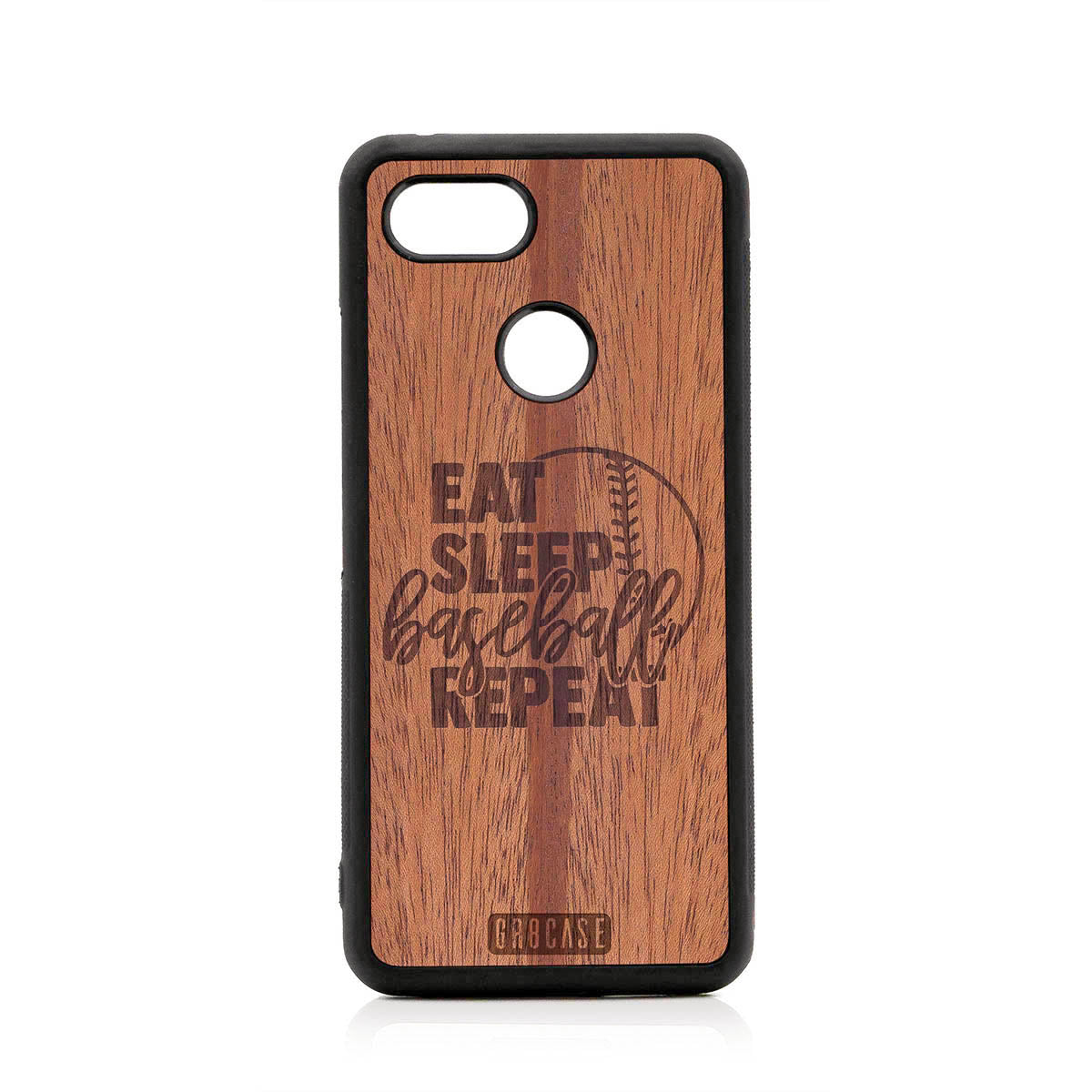 Eat Sleep Baseball Repeat Design Wood Case For Google Pixel 3