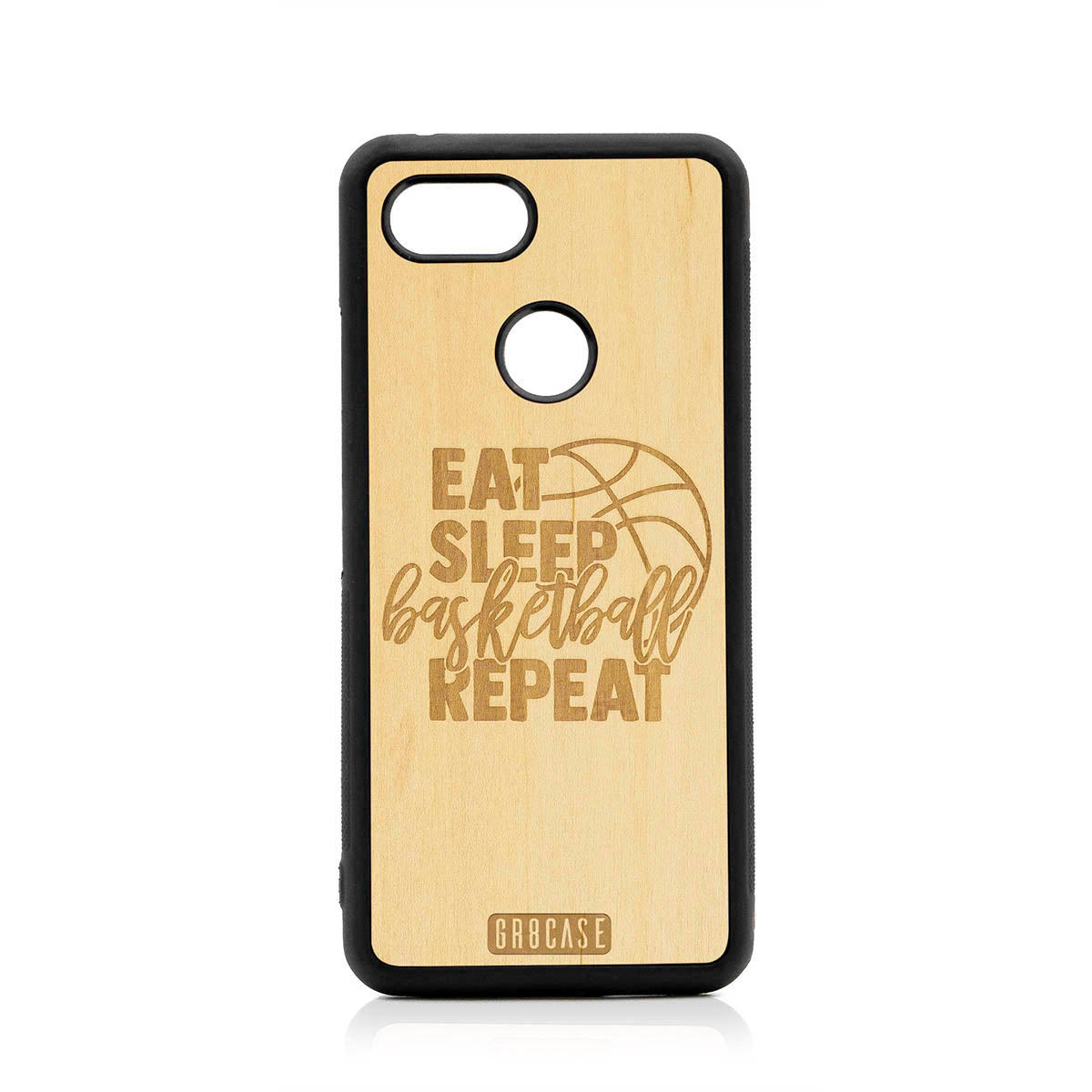 Eat Sleep Basketball Repeat Design Wood Case For Google Pixel 3
