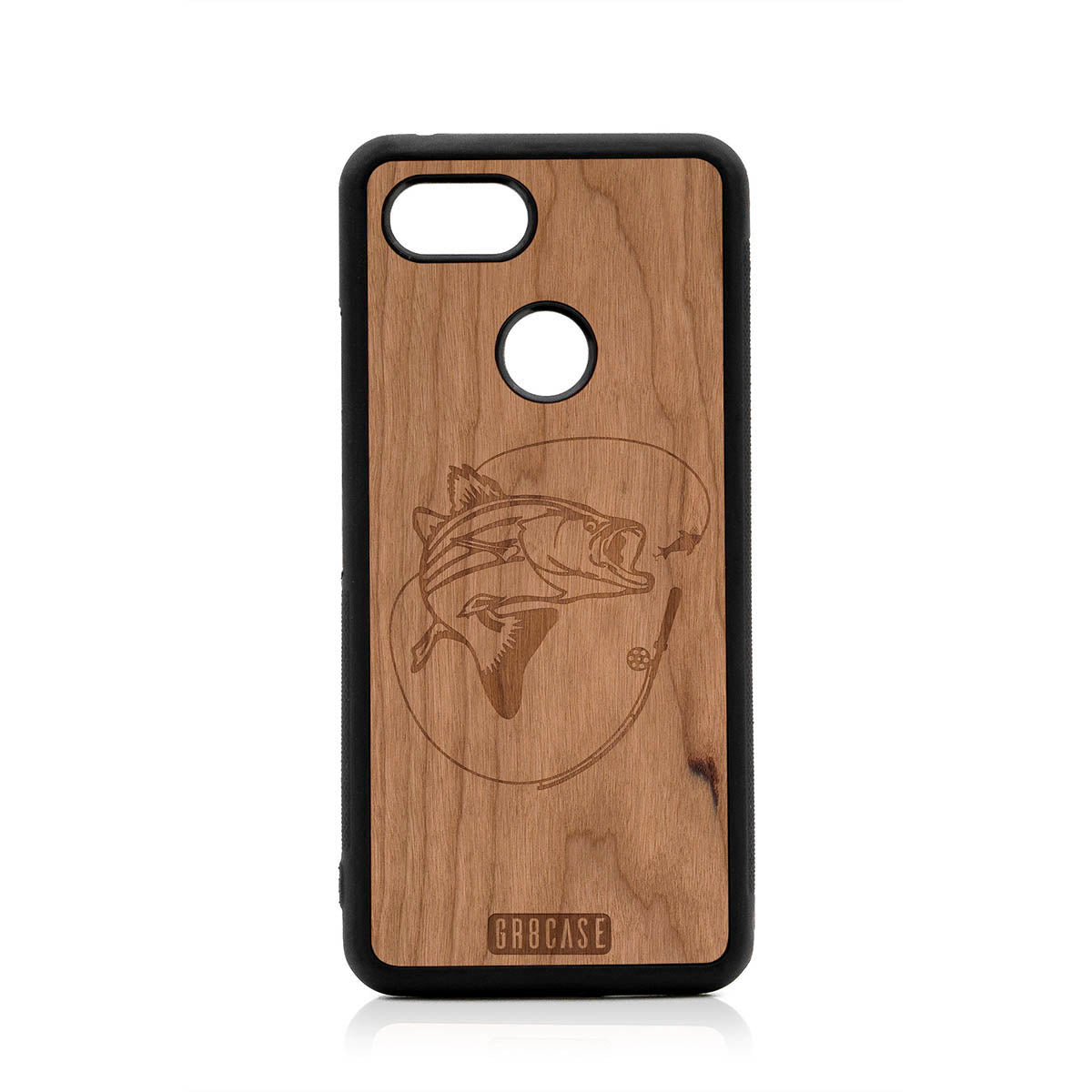 Fish and Reel Design Wood Case For Google Pixel 3 by GR8CASE