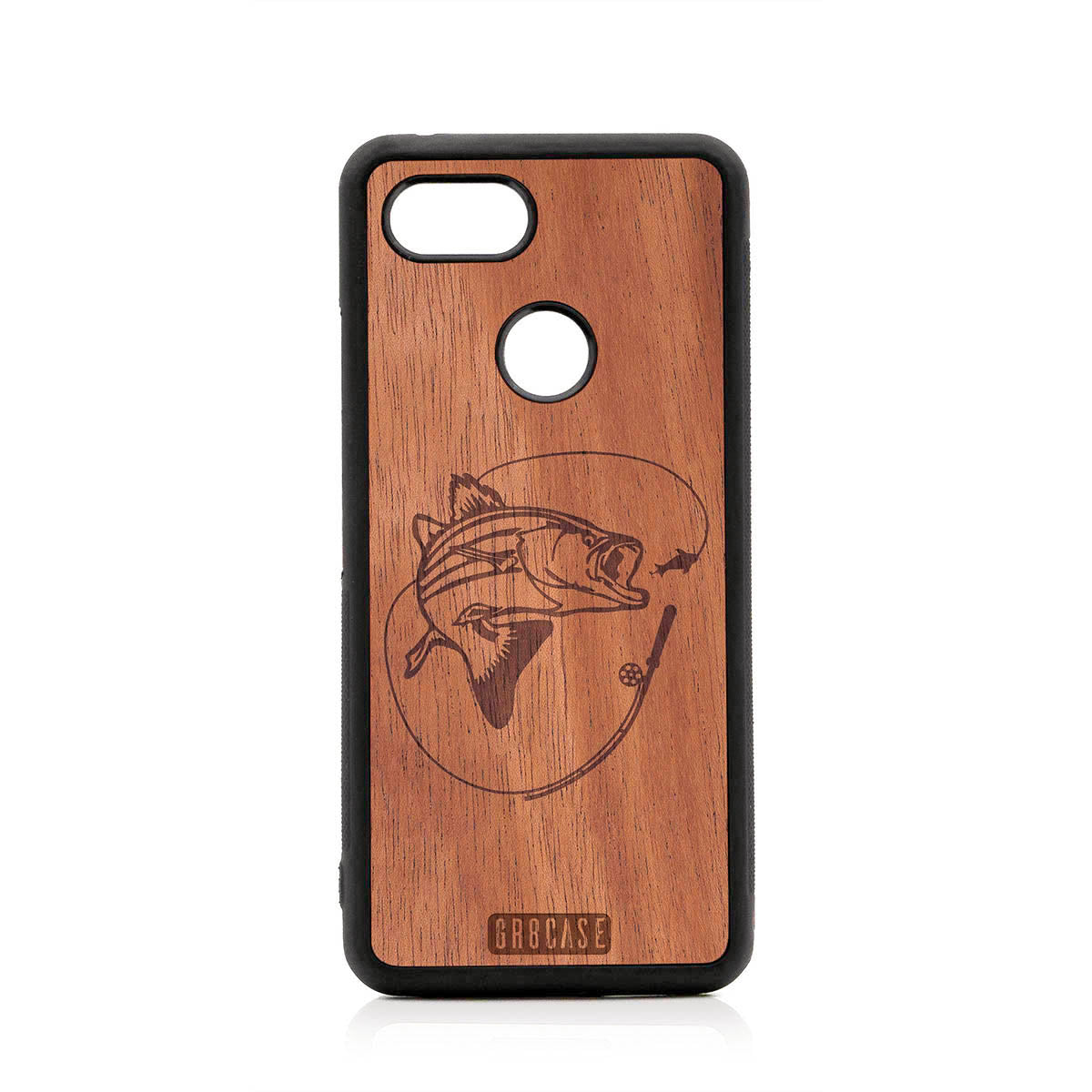 Fish and Reel Design Wood Case For Google Pixel 3 by GR8CASE