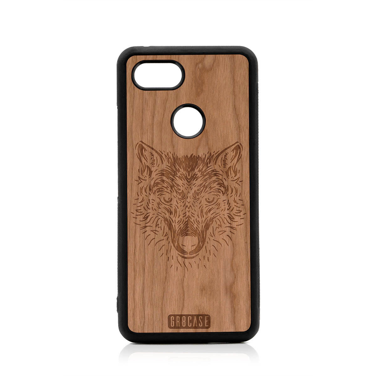 Furry Wolf Design Wood Case For Google Pixel 3