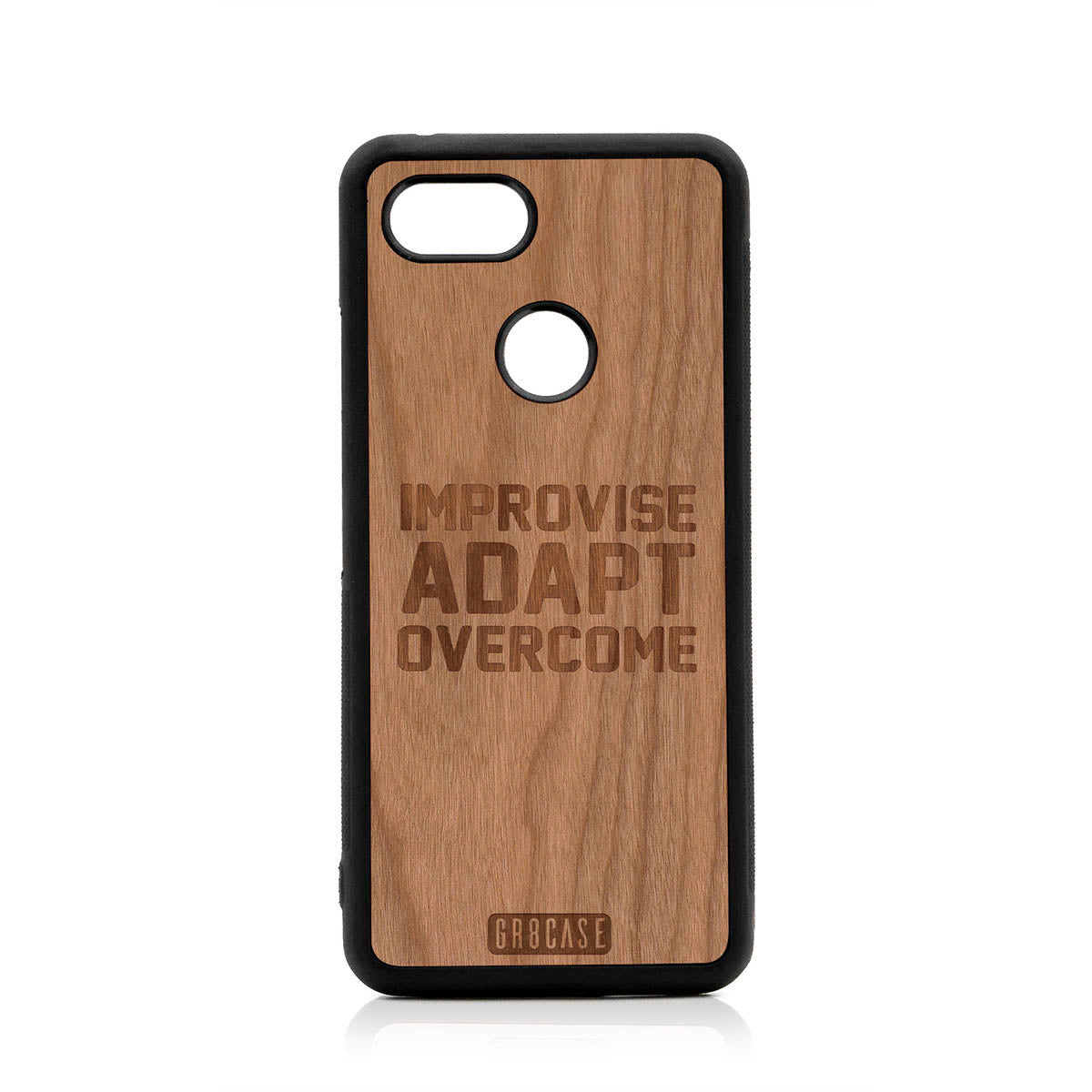 Improvise Adapt Overcome Design Wood Case For Google Pixel 3