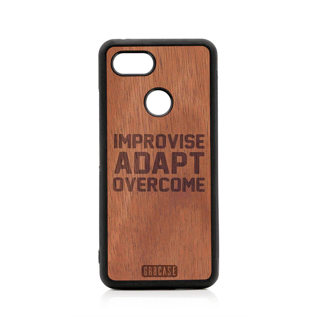 Improvise Adapt Overcome Design Wood Case For Google Pixel 3