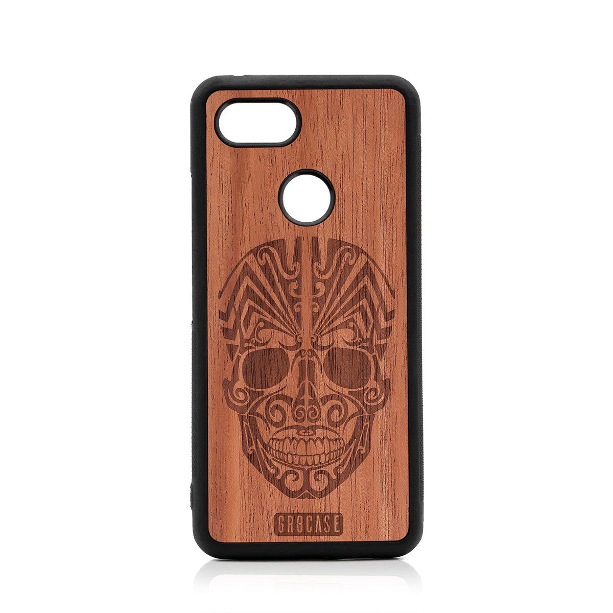 Tattoo Skull Design Wood Case Google Pixel 3