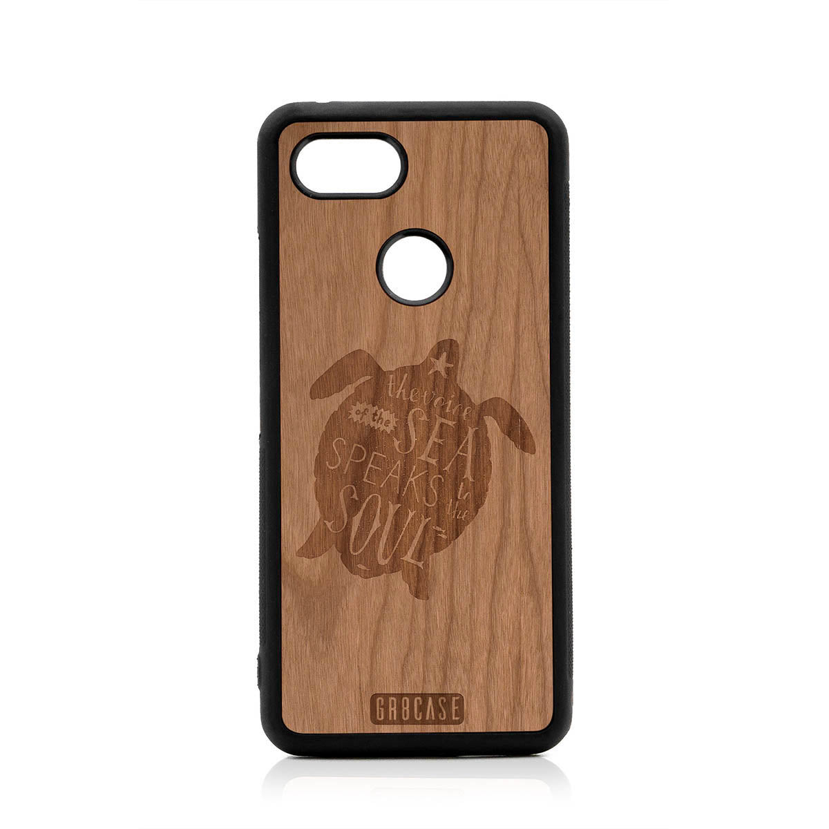 The Voice Of The Sea Speaks To The Soul (Turtle) Design Wood Case For Google Pixel 3