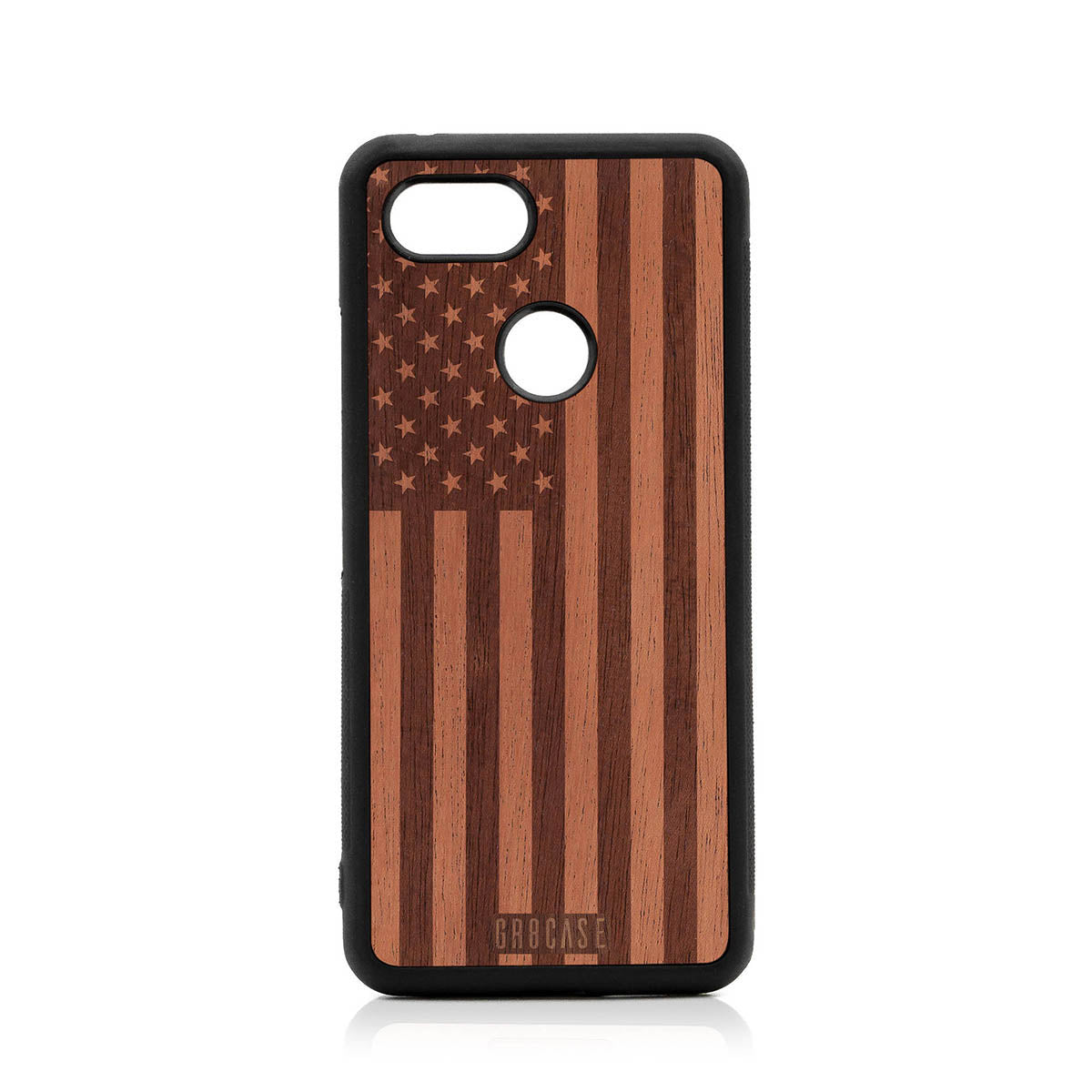USA Flag Design Wood Case Google Pixel 3
