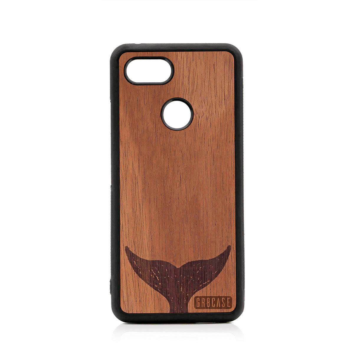 Whale Tail Design Wood Case For Google Pixel 3