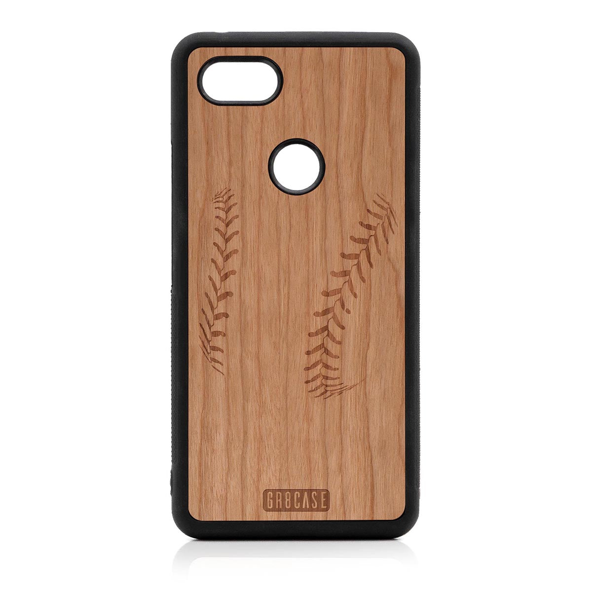 Baseball Stitches Design Wood Case For Google Pixel 3 XL by GR8CASE