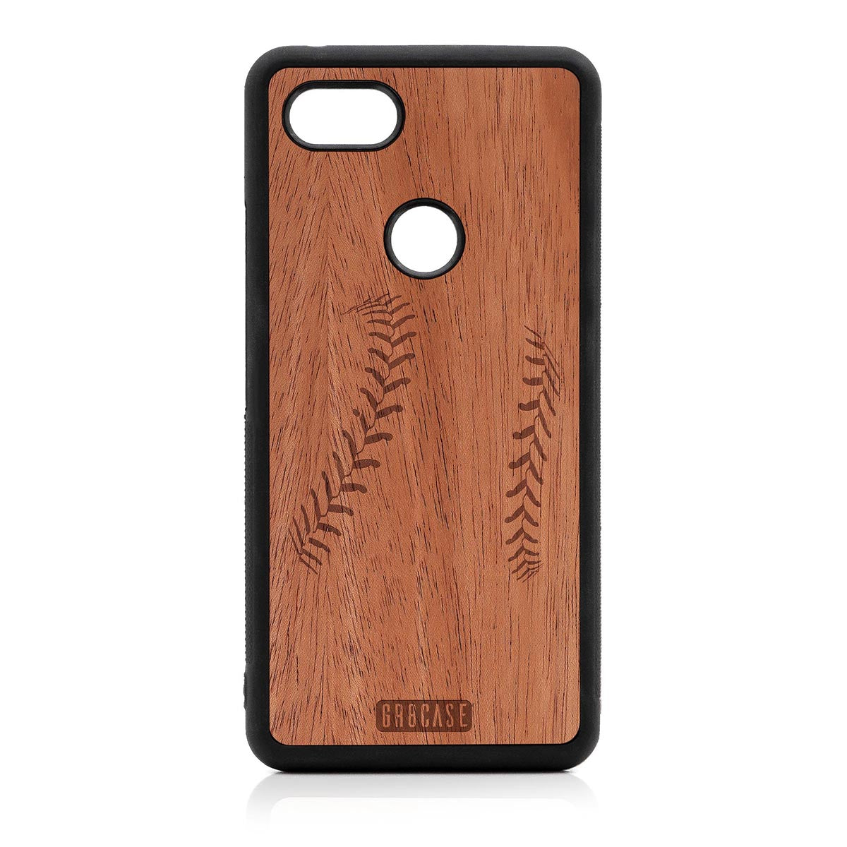 Baseball Stitches Design Wood Case For Google Pixel 3 XL by GR8CASE