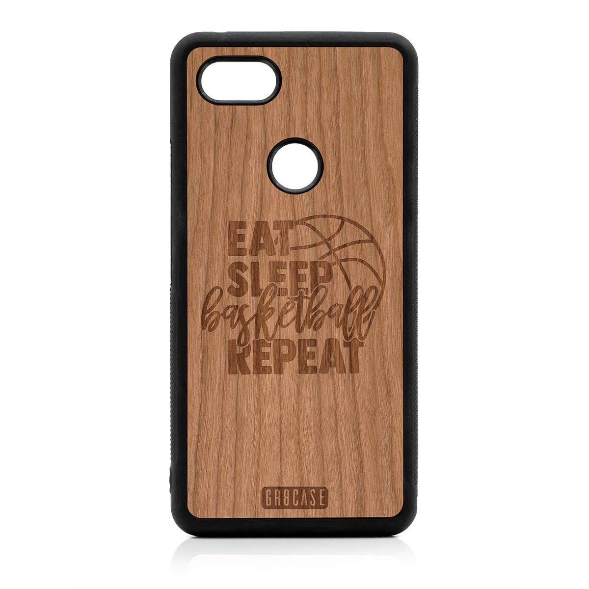 Eat Sleep Basketball Repeat Design Wood Case For Google Pixel 3 XL