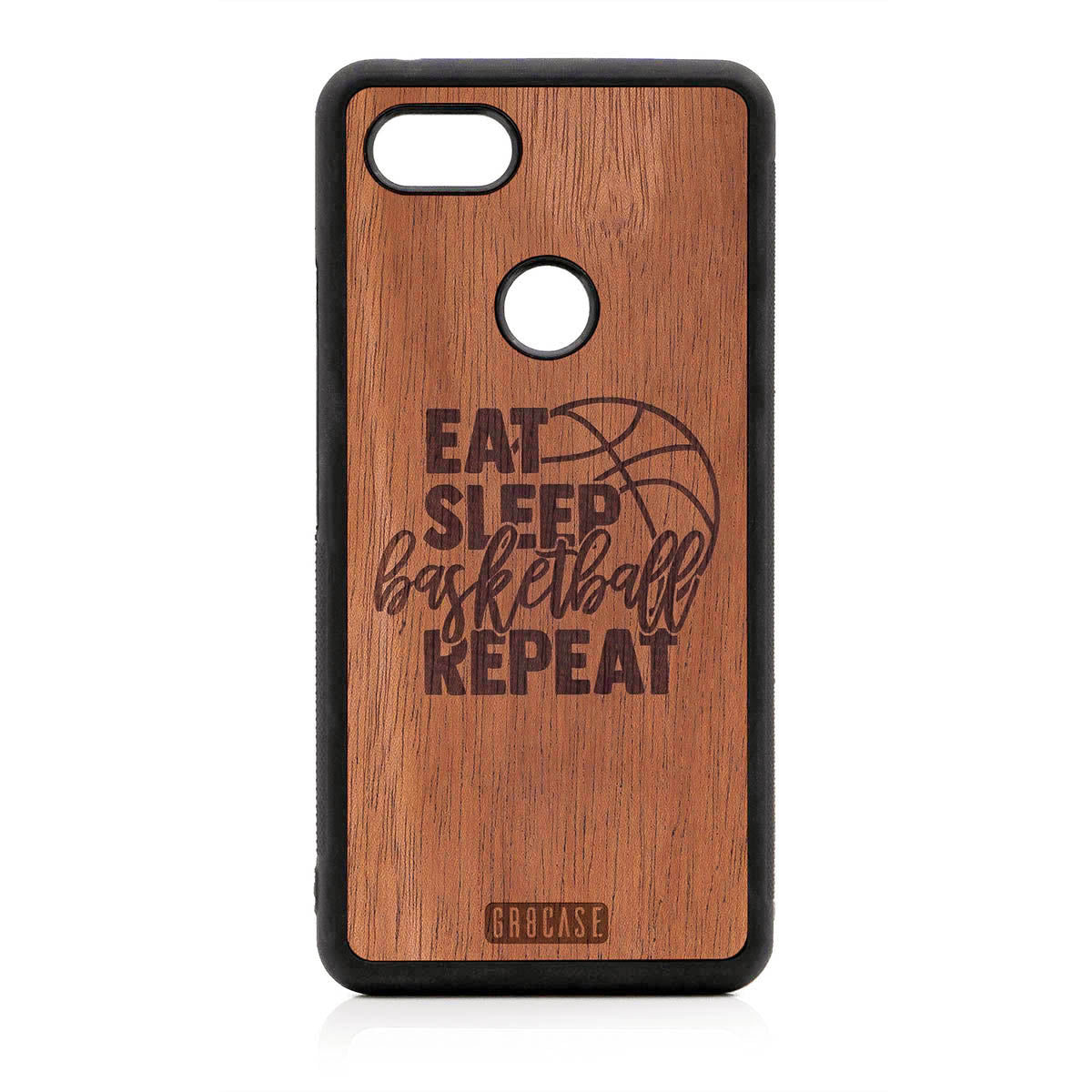 Eat Sleep Basketball Repeat Design Wood Case For Google Pixel 3 XL
