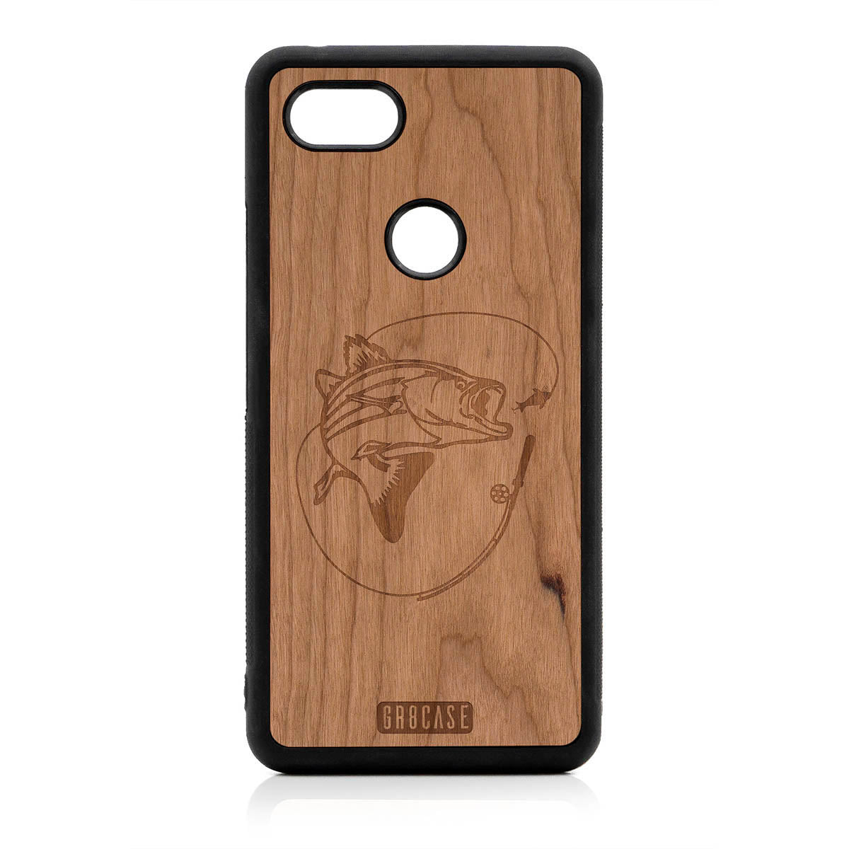 Fish and Reel Design Wood Case For Google Pixel 3 XL by GR8CASE
