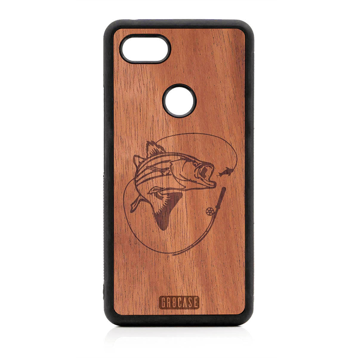 Fish and Reel Design Wood Case For Google Pixel 3 XL by GR8CASE