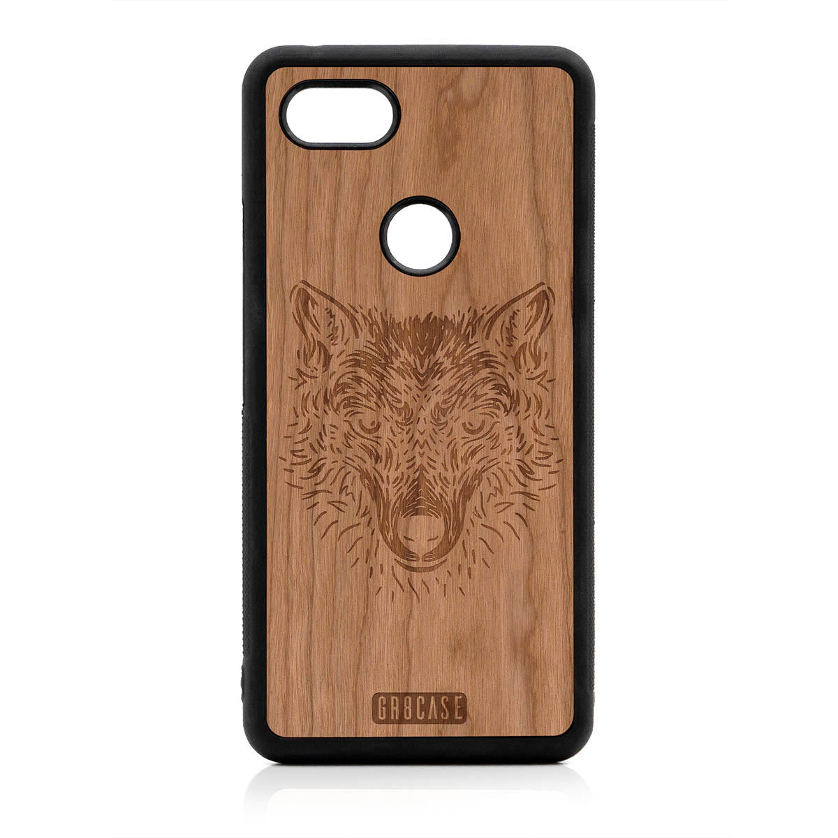 Furry Wolf Design Wood Case For Google Pixel 3 XL