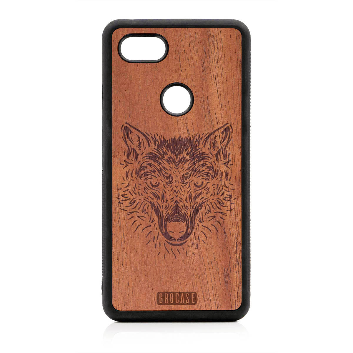 Furry Wolf Design Wood Case For Google Pixel 3 XL