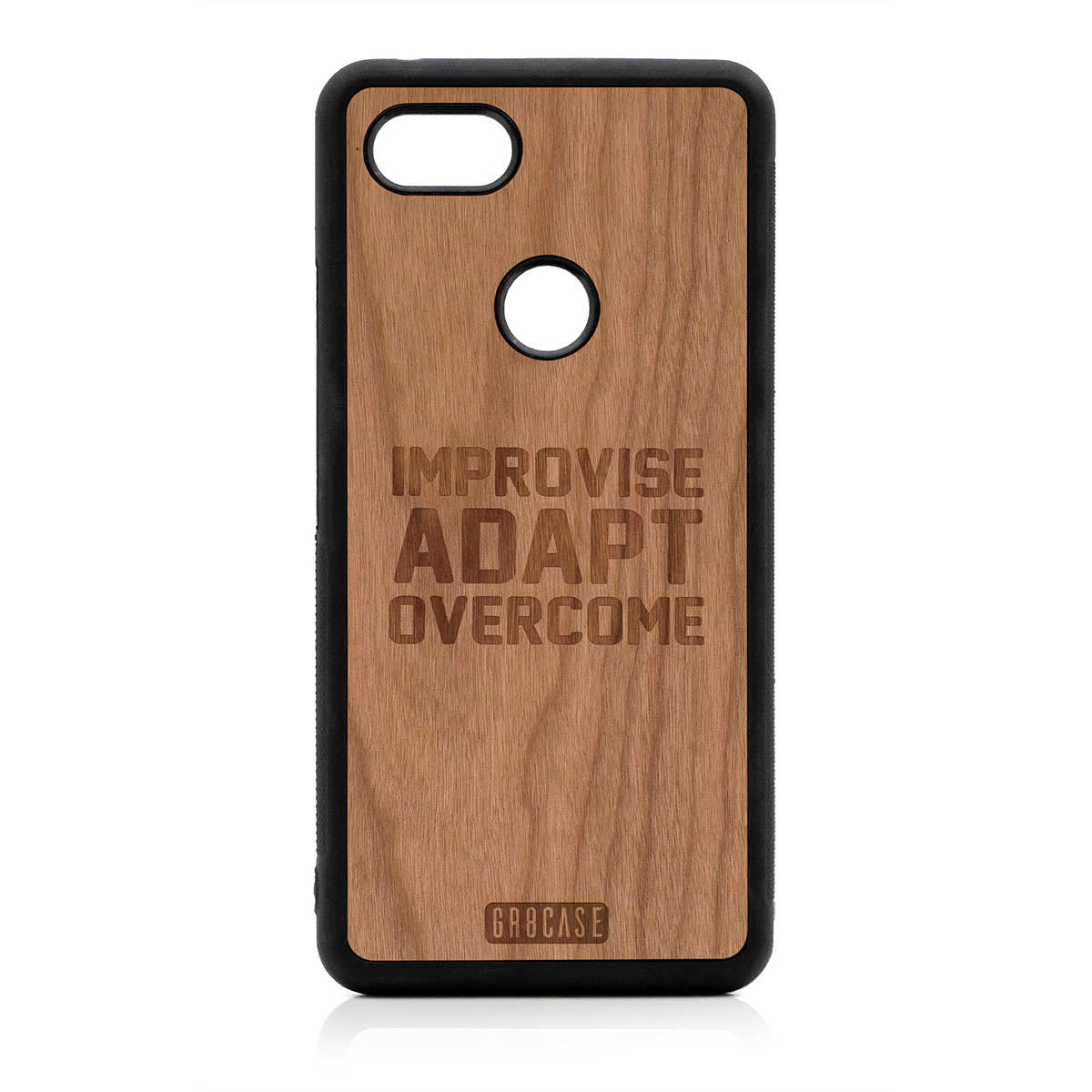 Improvise Adapt Overcome Design Wood Case For Google Pixel 3 XL