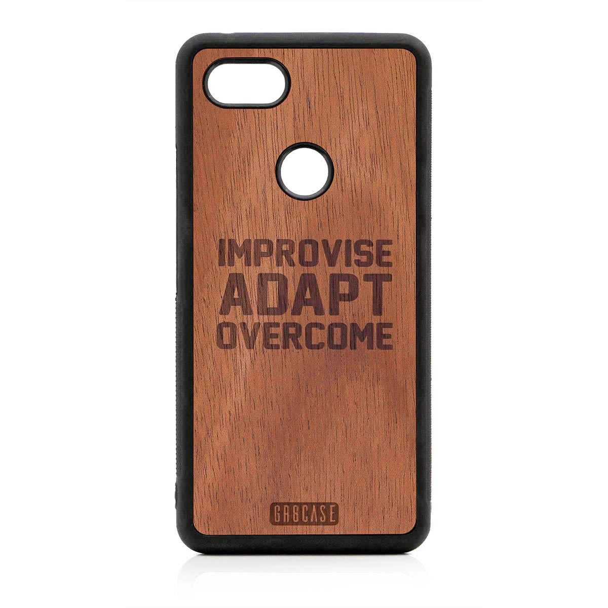Improvise Adapt Overcome Design Wood Case For Google Pixel 3 XL