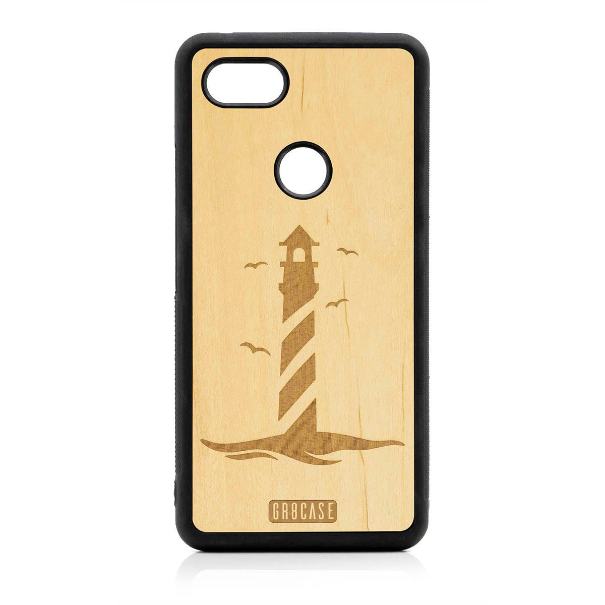 Lighthouse Design Wood Case For Google Pixel 3 XL