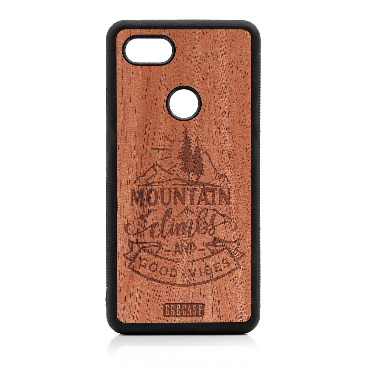 Mountain Climbs And Good Vibes Design Wood Case Google Pixel 3 XL by GR8CASE
