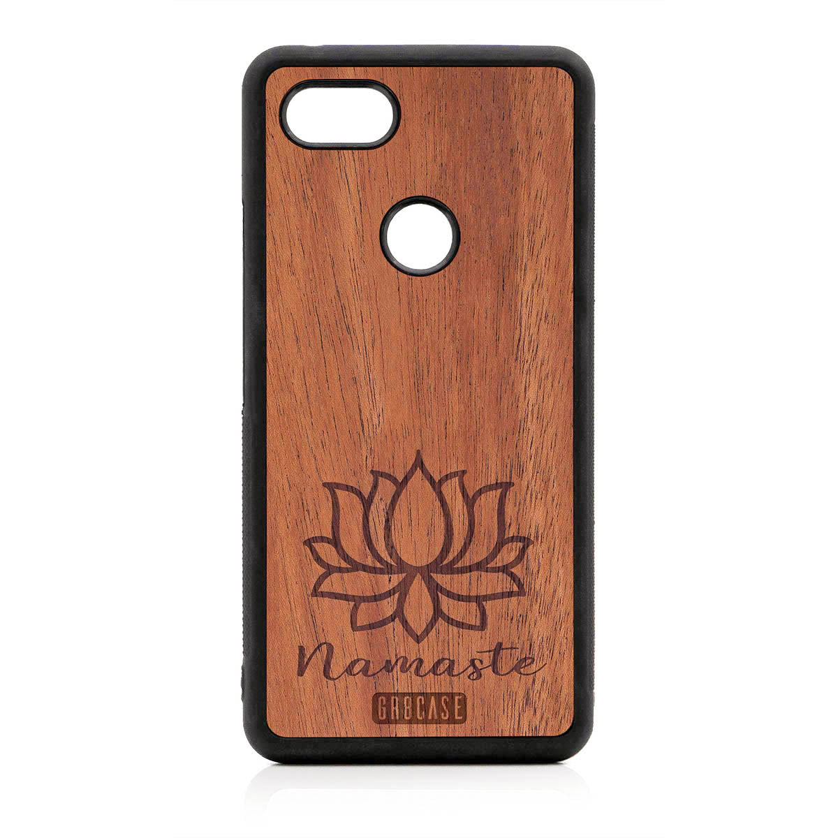 Namaste (Lotus Flower) Design Wood Case For Google Pixel 3 XL