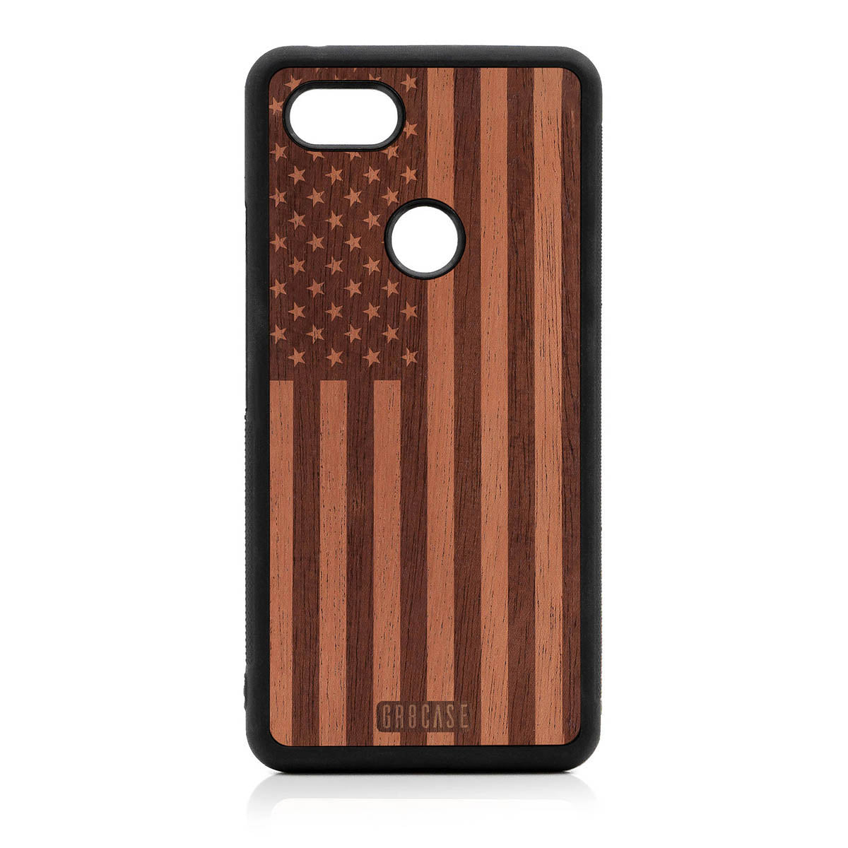 USA Flag Design Wood Case Google Pixel 3 XL