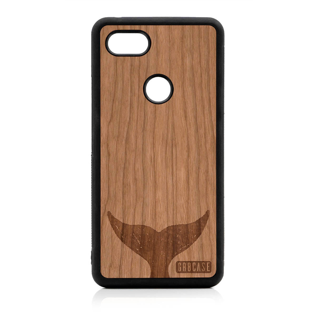 Whale Tail Design Wood Case For Google Pixel 3 XL