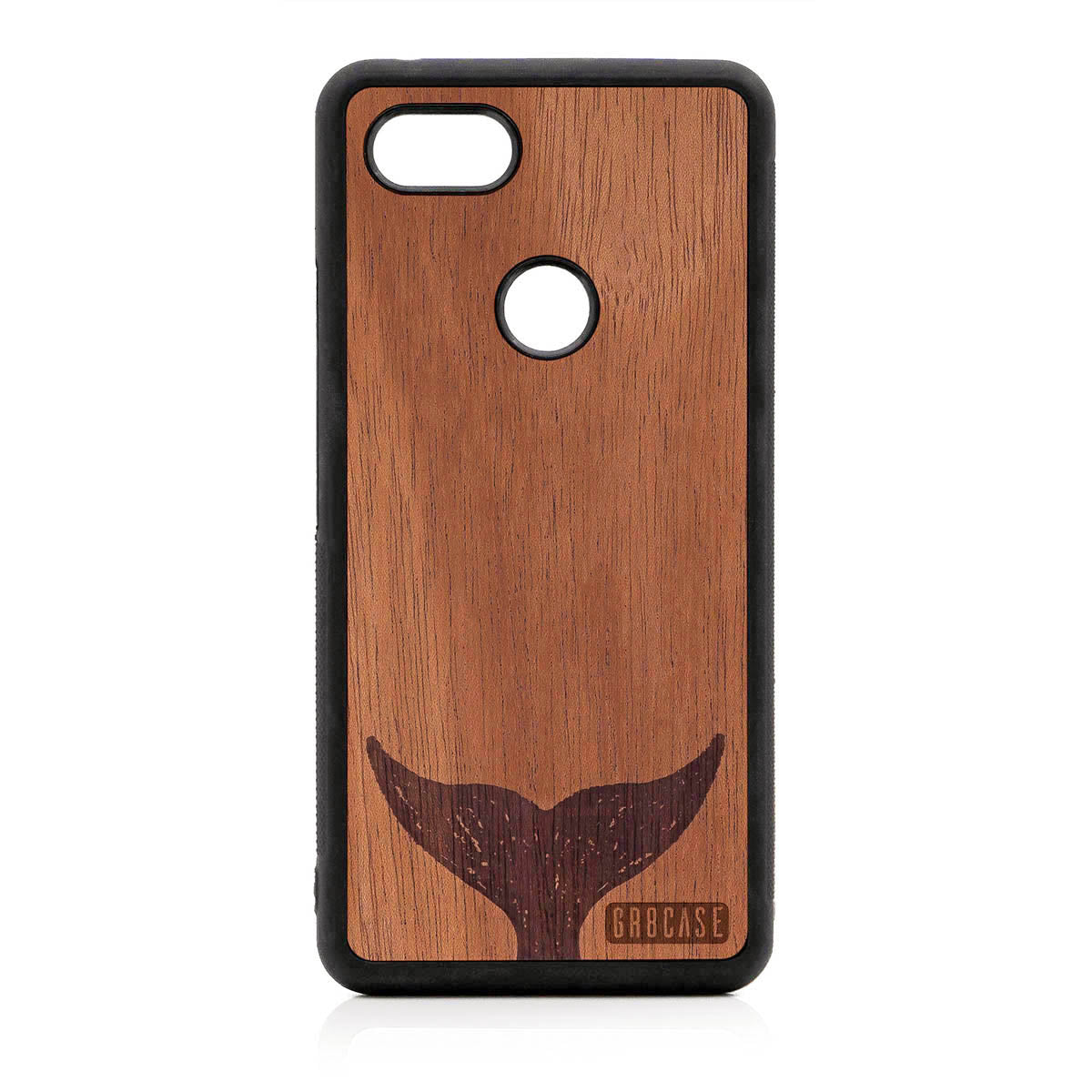 Whale Tail Design Wood Case For Google Pixel 3 XL