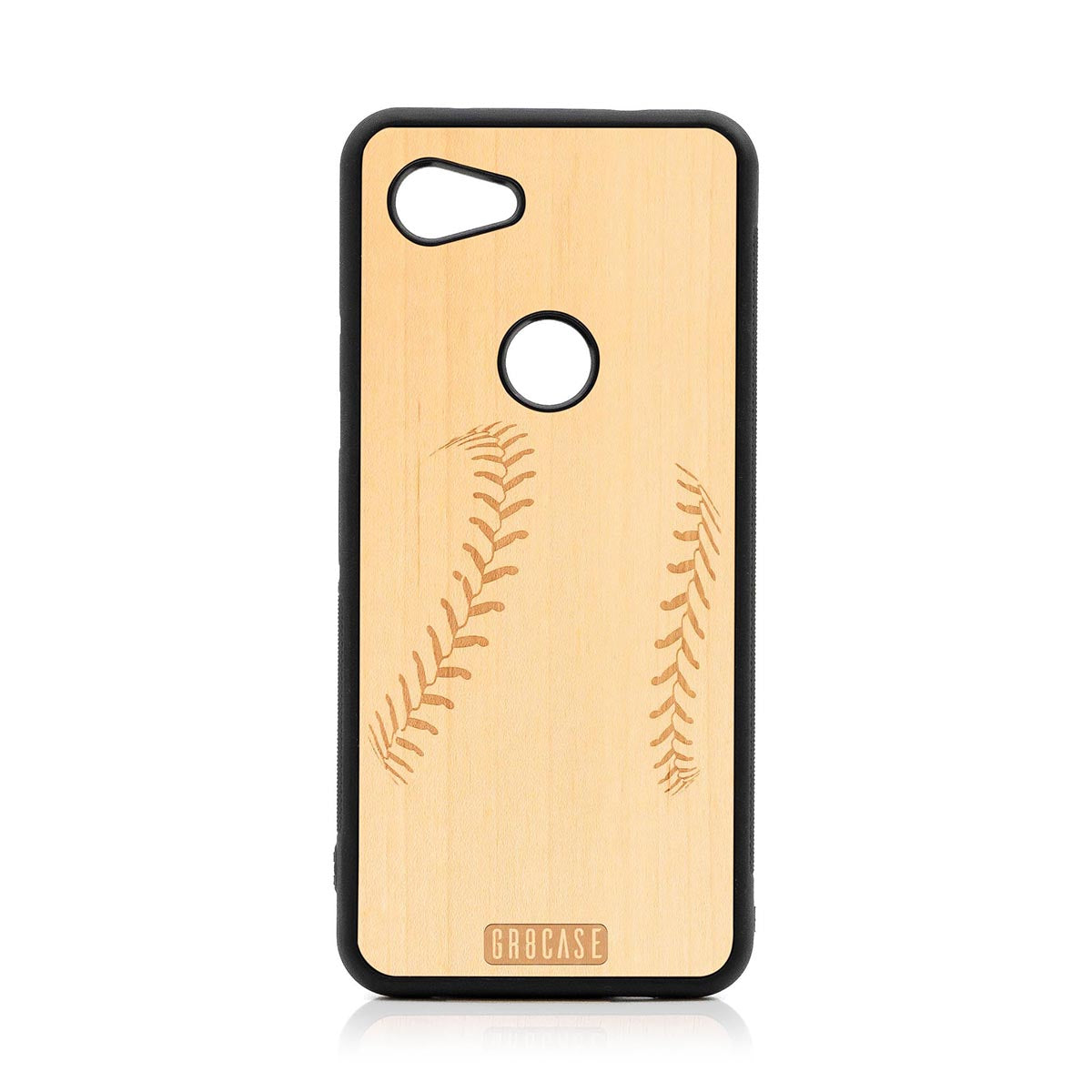 Baseball Stitches Design Wood Case For Google Pixel 3A XL by GR8CASE