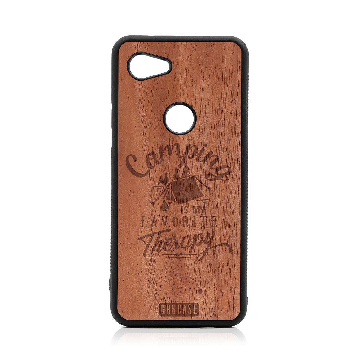 Camping Is My Favorite Therapy Design Wood Case For Google Pixel 3A XL by GR8CASE