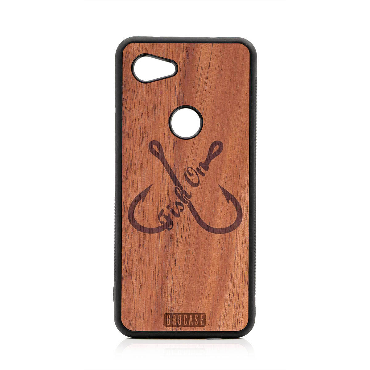 Fish On (Fish Hooks) Design Wood Case For Google Pixel 3A XL by GR8CASE