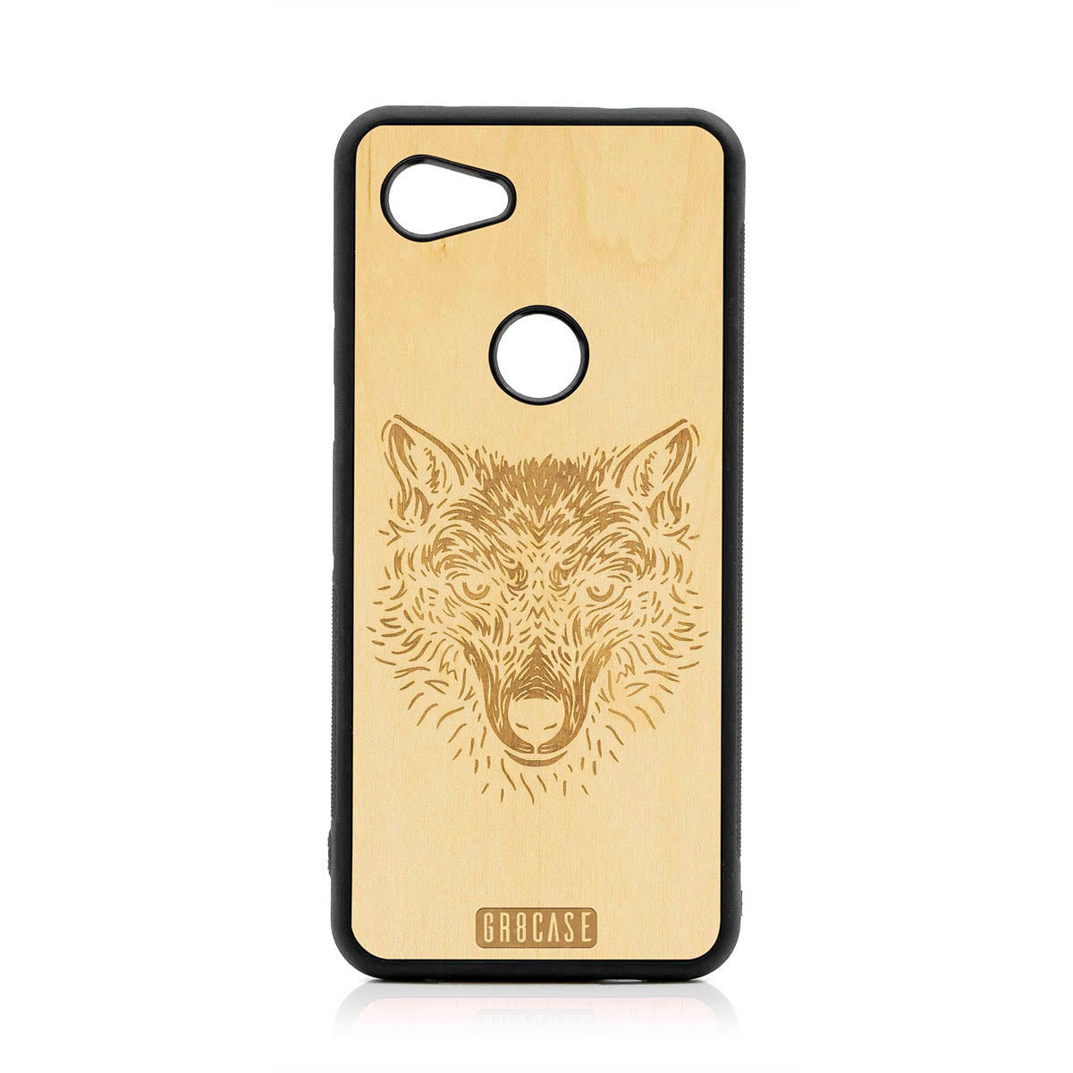 Furry Wolf Design Wood Case For Google Pixel 3A XL