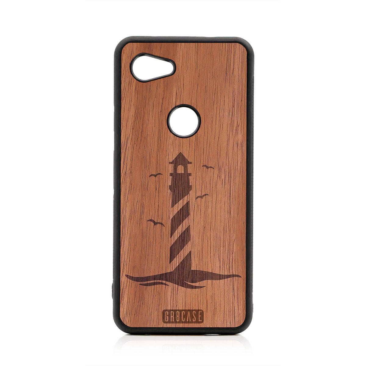 Lighthouse Design Wood Case For Google Pixel 3A XL