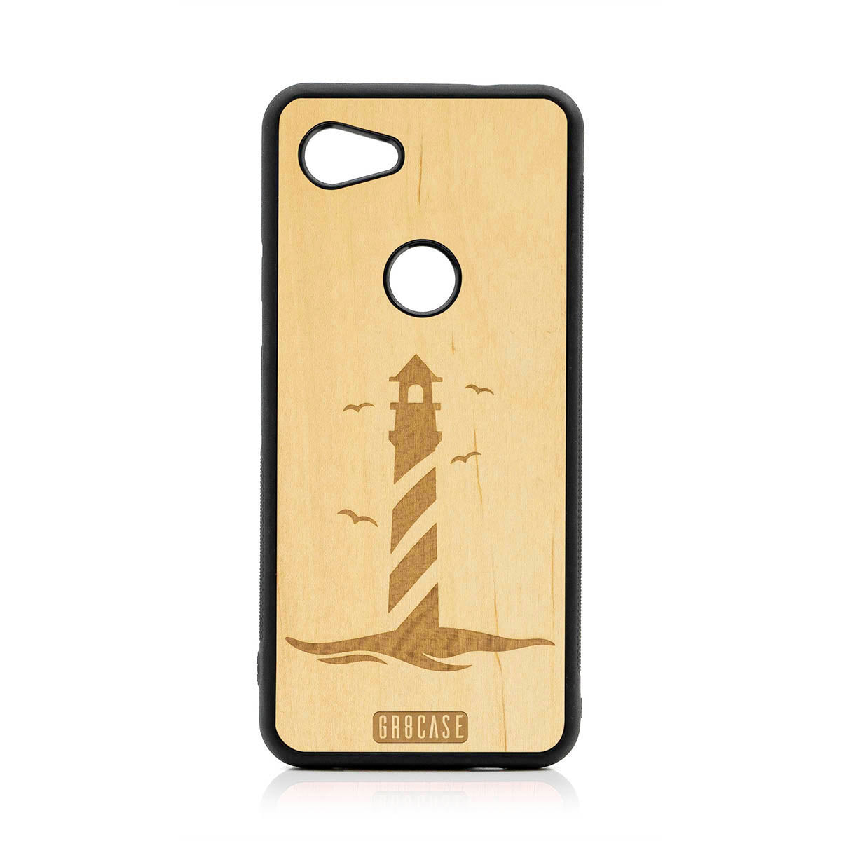 Lighthouse Design Wood Case For Google Pixel 3A XL