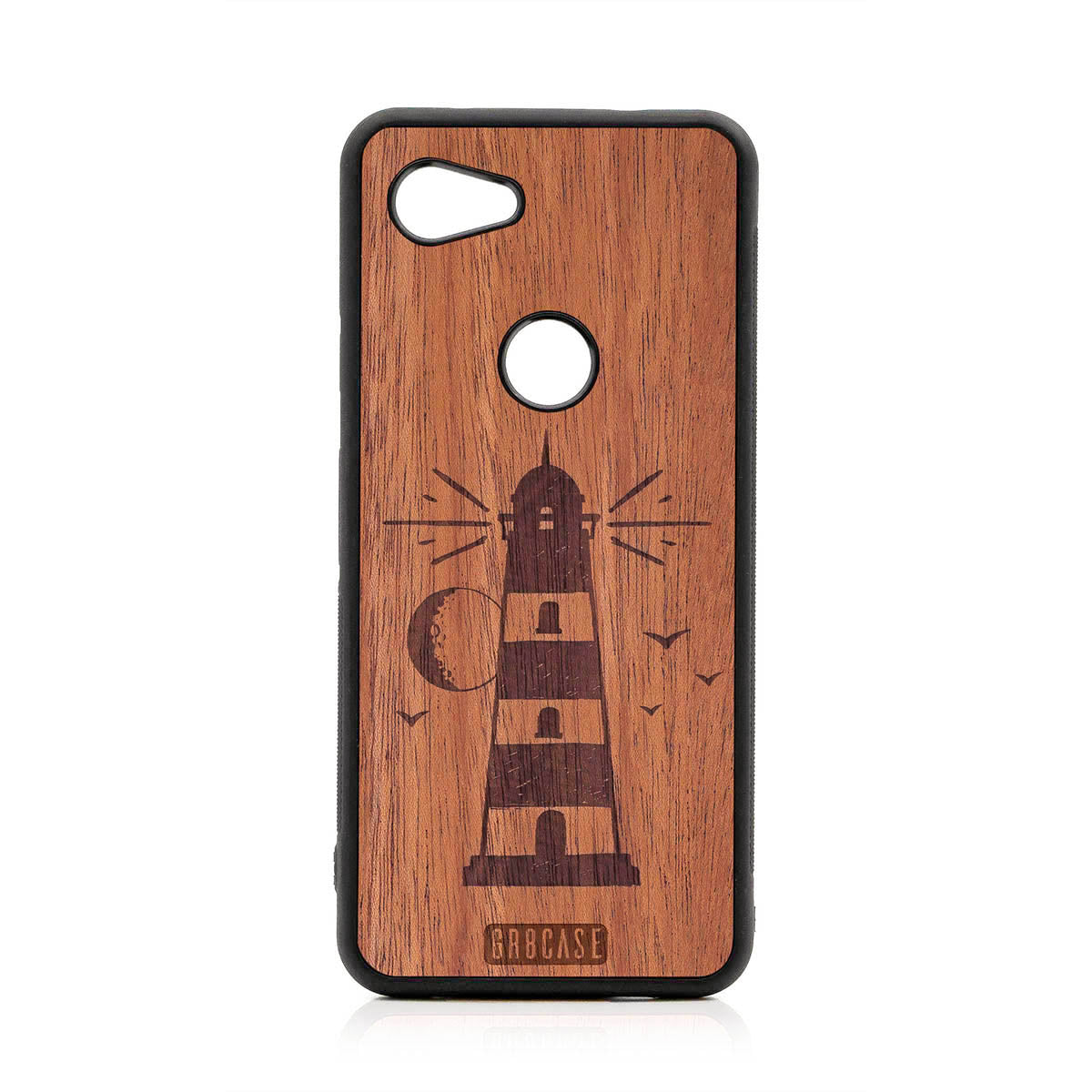 Midnight Lighthouse Design Wood Case For Google Pixel 3A XL