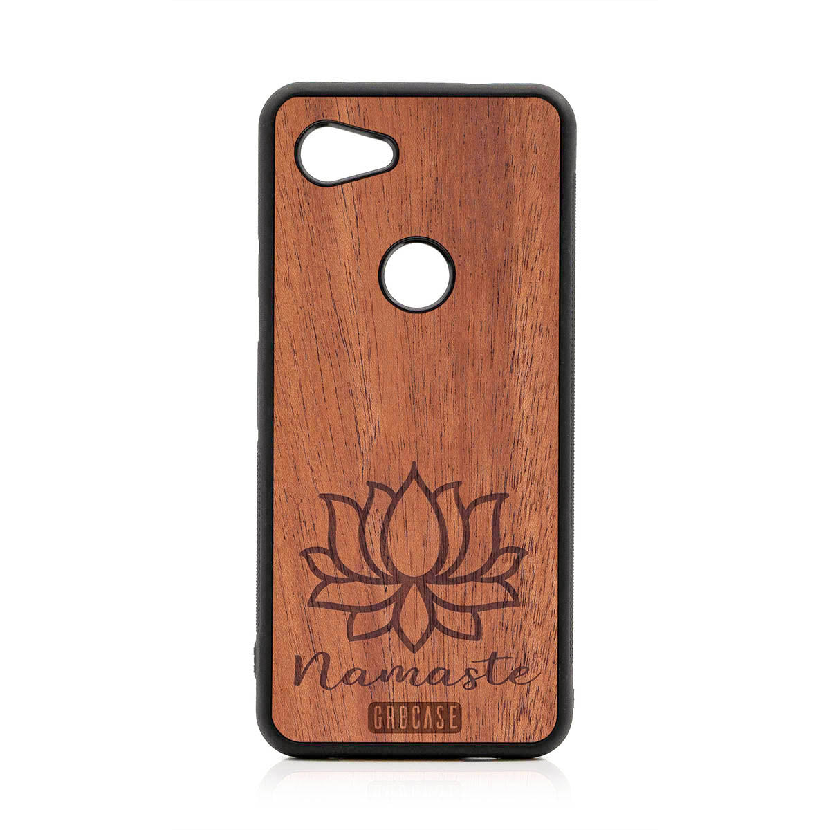 Namaste (Lotus Flower) Design Wood Case For Google Pixel 3A XL