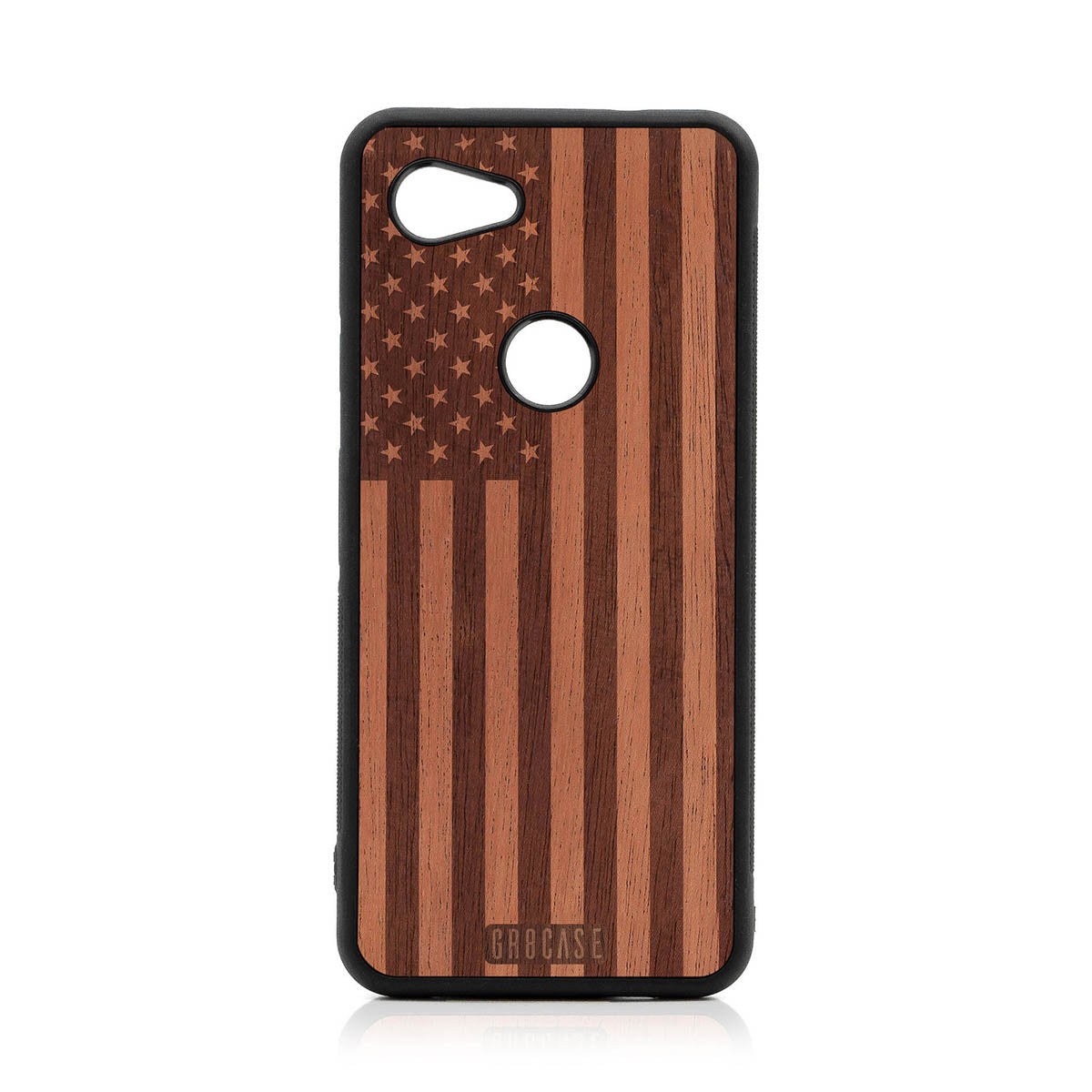 USA Flag Design Wood Case Google Pixel 3A XL