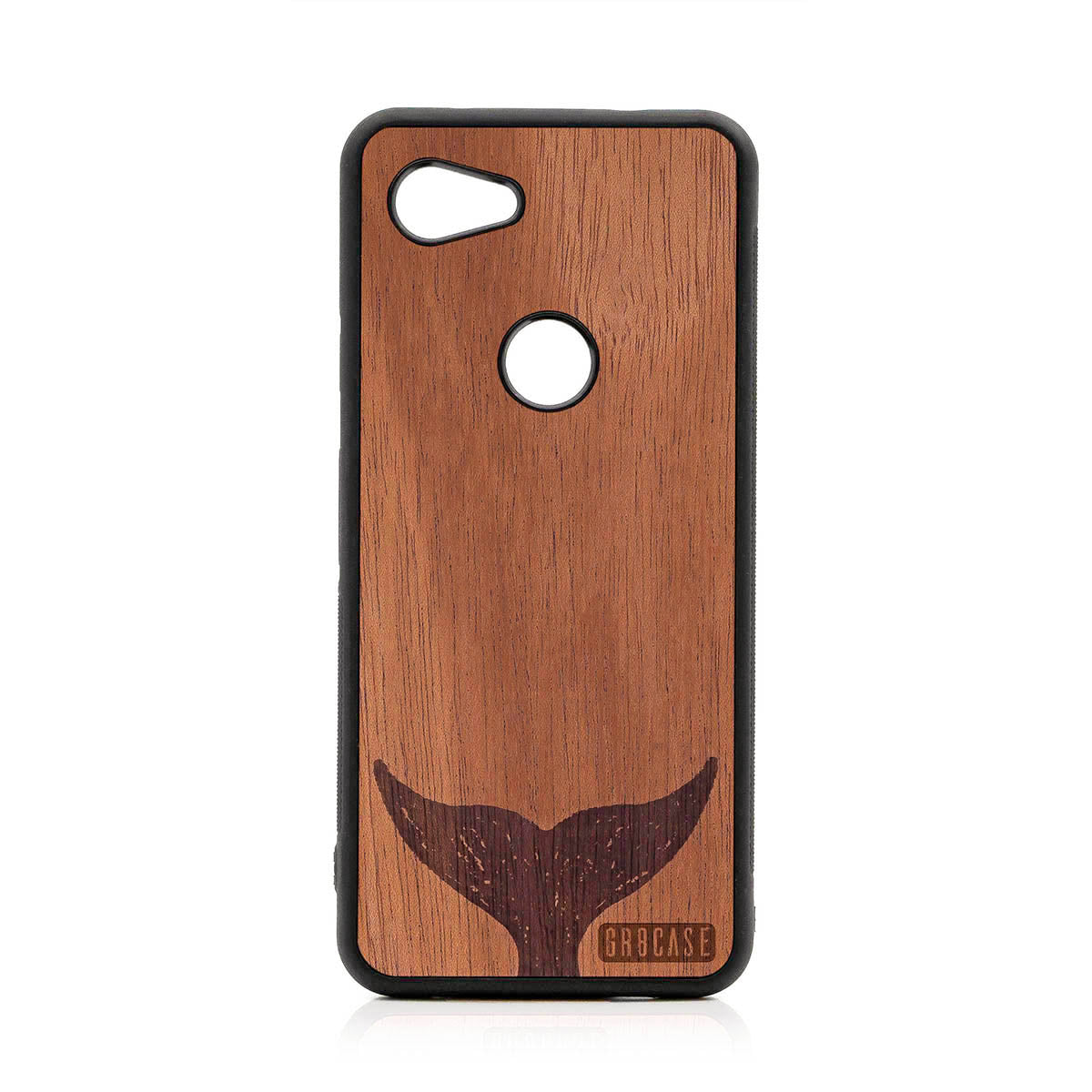 Whale Tail Design Wood Case For Google Pixel 3A XL