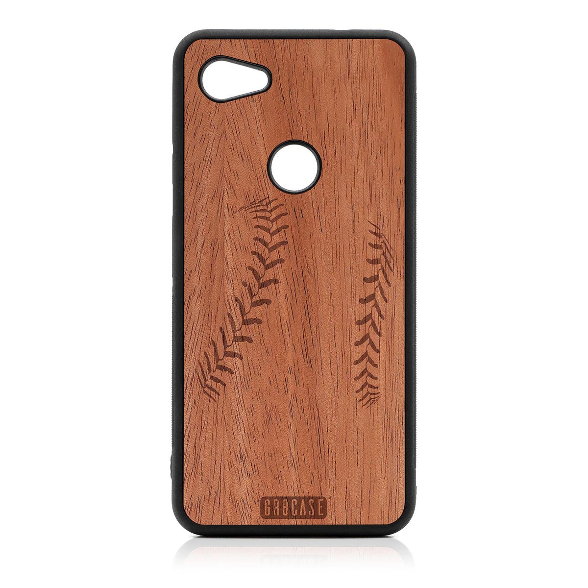 Baseball Stitches Design Wood Case For Google Pixel 3A by GR8CASE