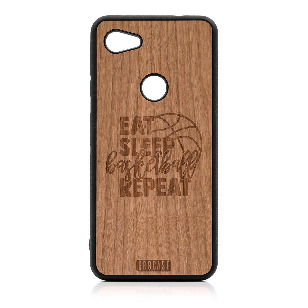 Eat Sleep Basketball Repeat Design Wood Case For Google Pixel 3A