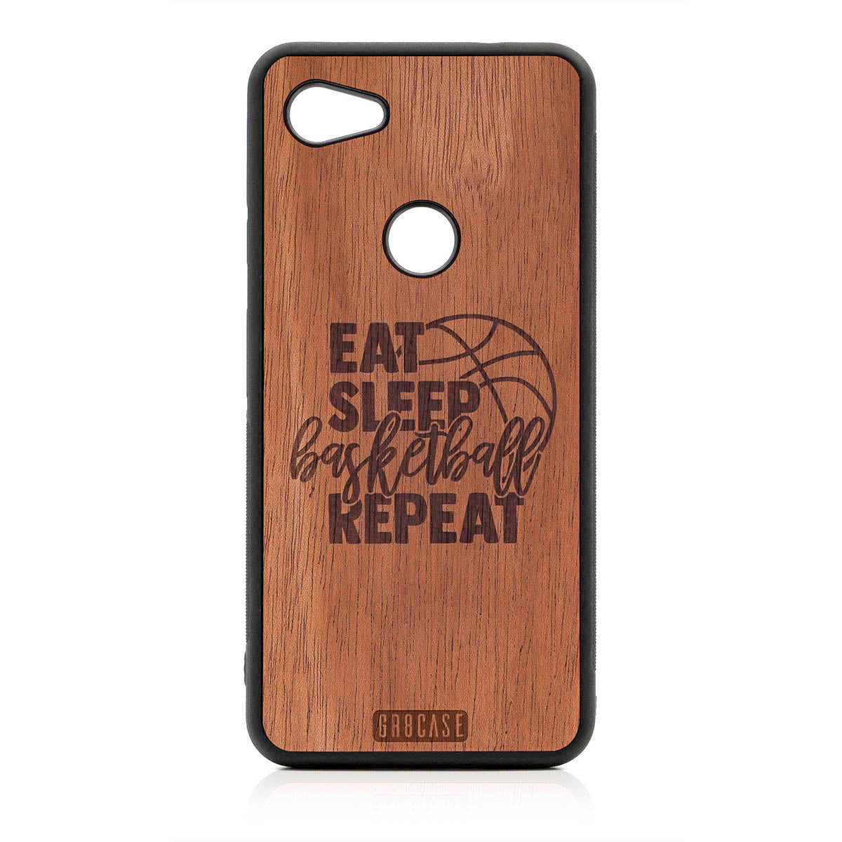 Eat Sleep Basketball Repeat Design Wood Case For Google Pixel 3A