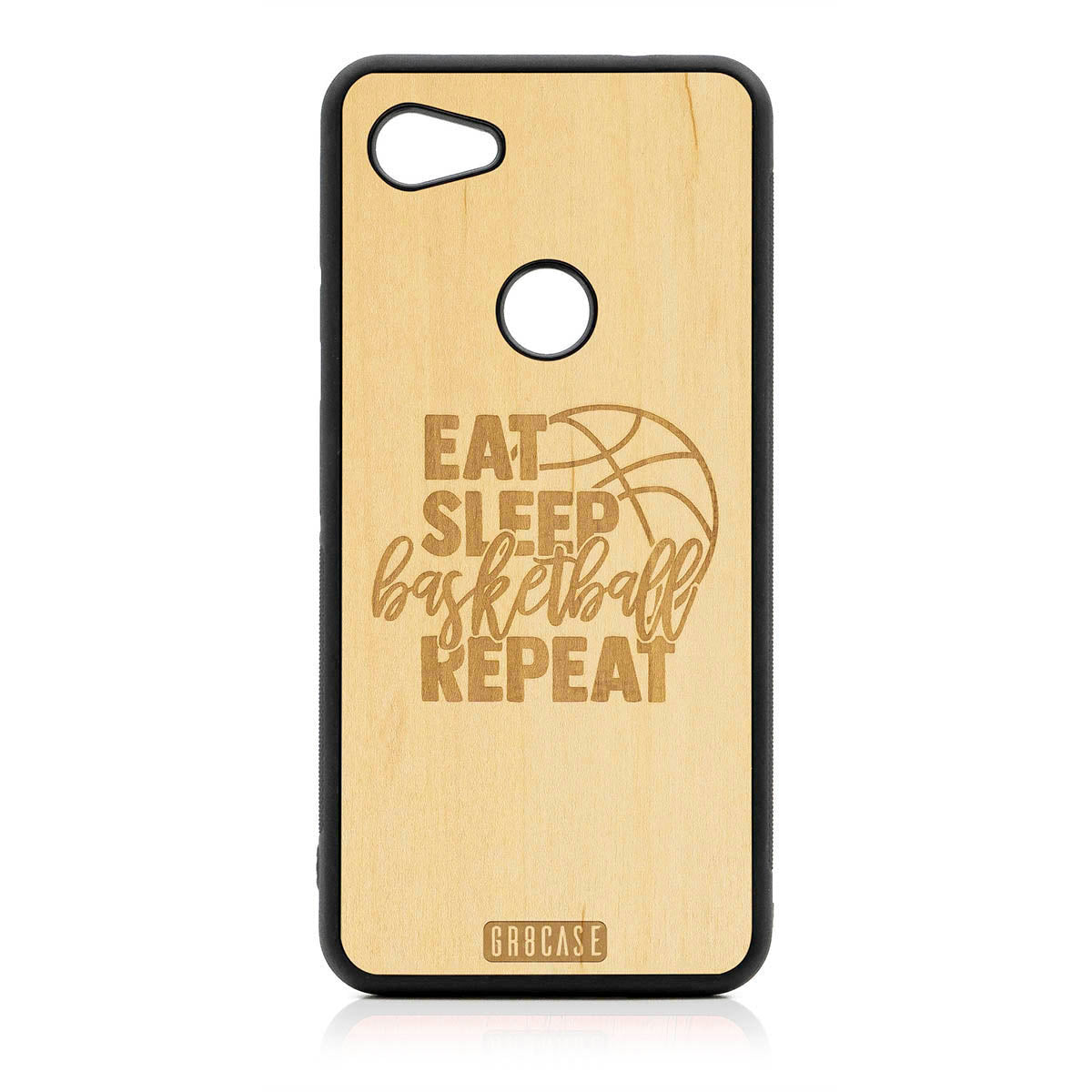 Eat Sleep Basketball Repeat Design Wood Case For Google Pixel 3A