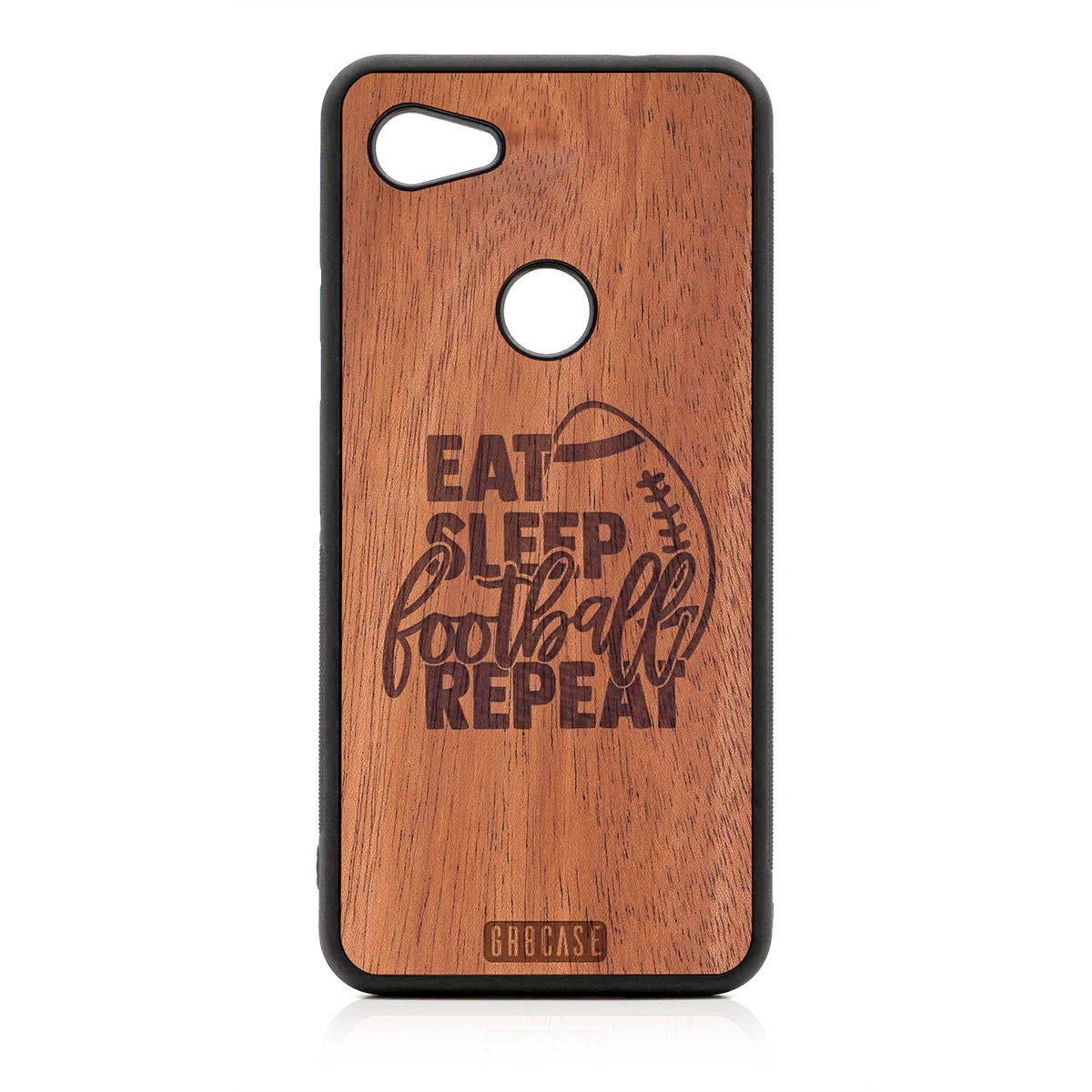 Eat Sleep Football Repeat Design Wood Case For Google Pixel 3A
